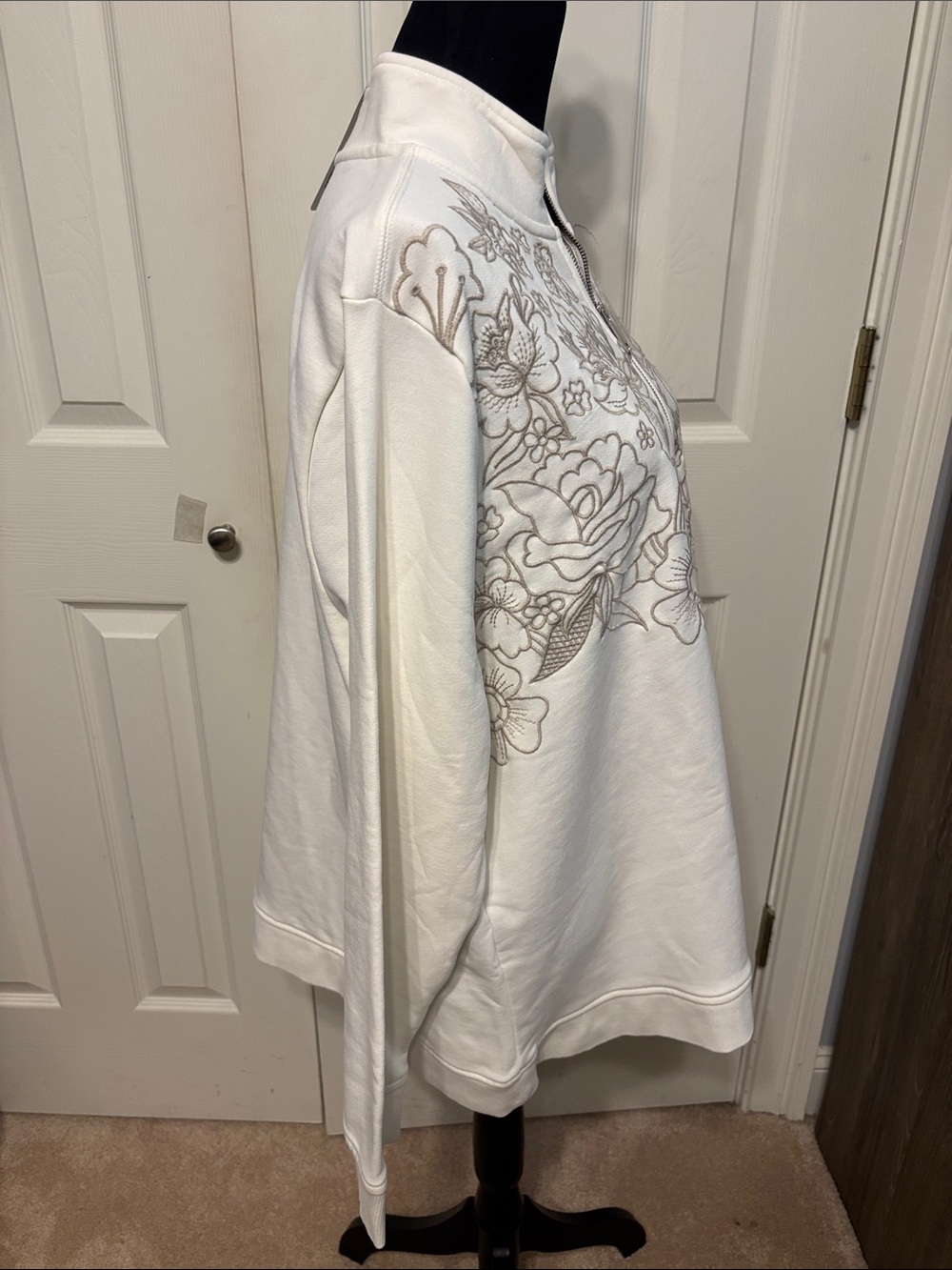Soft Surroundings Rochelle French Terry Plus Quarter Zip - Picture 4 of 9